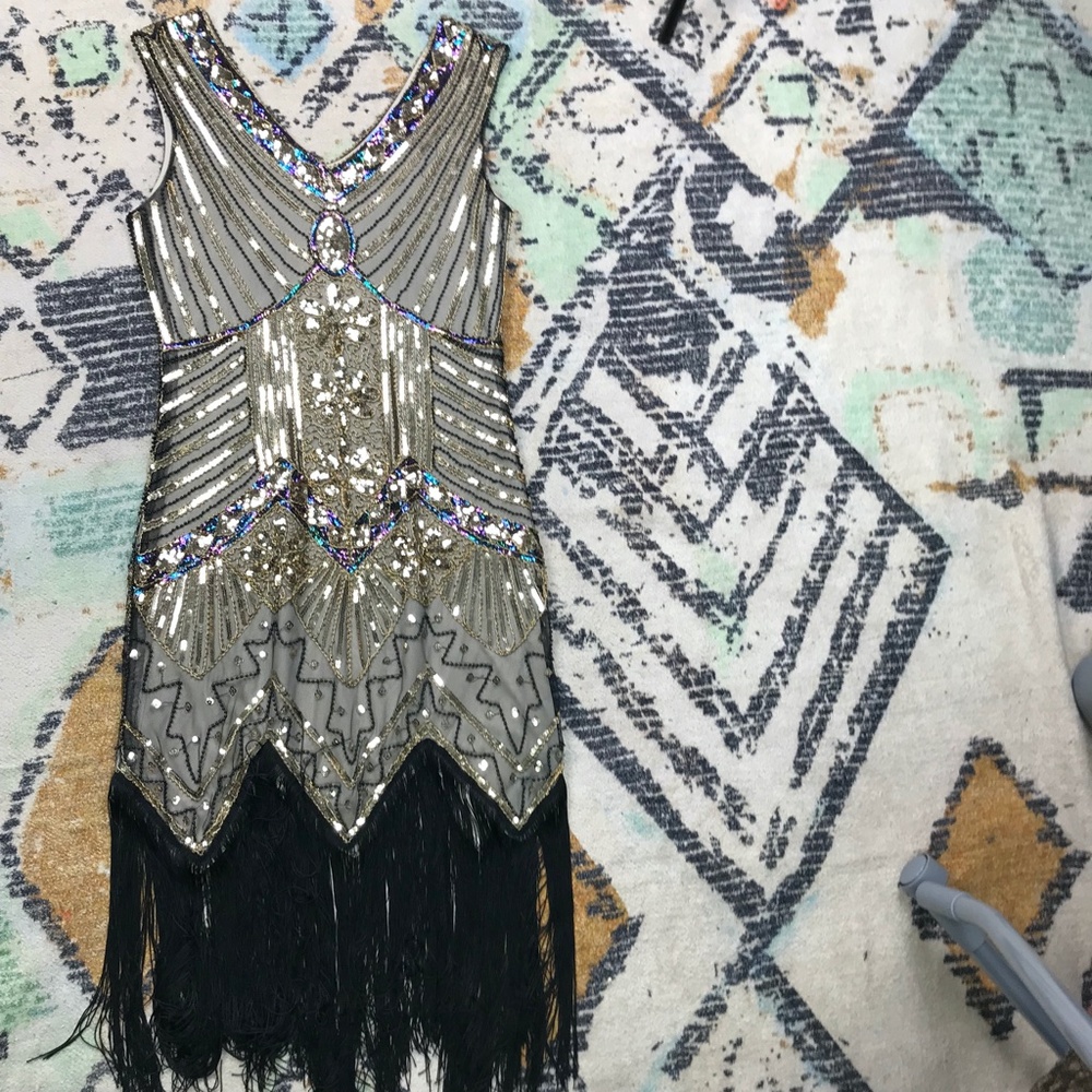 Elegant Sequin Fringe Dress